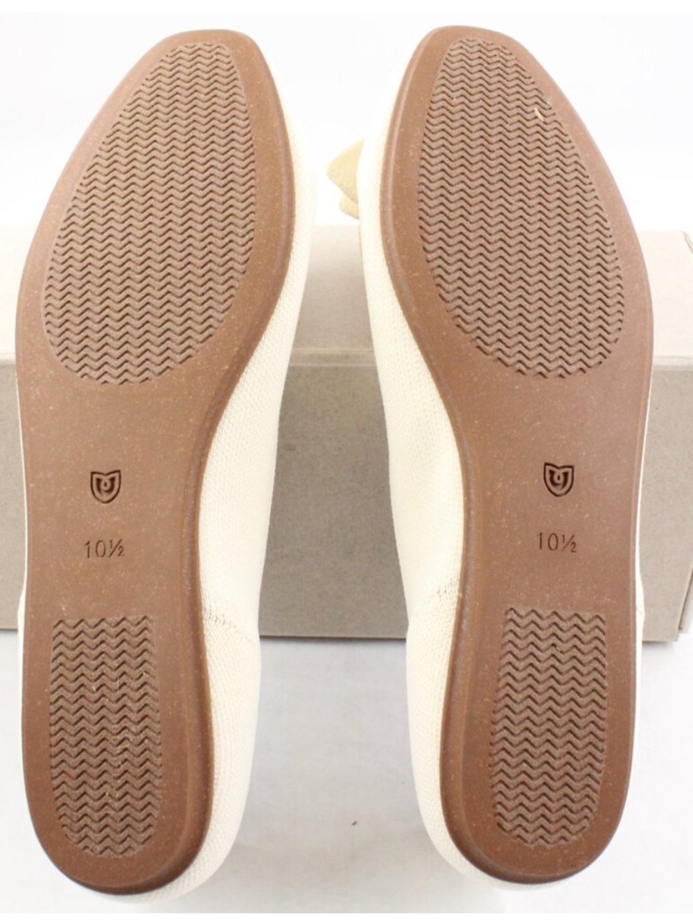 Rothy's Cream Floral Ballet Flats with Blue Insole Trim - Picture 4 of 5